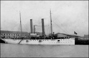 The USS Nashville (PG-7) at the Norfolk Navy Yard, Virginia, 8 January 1898.
